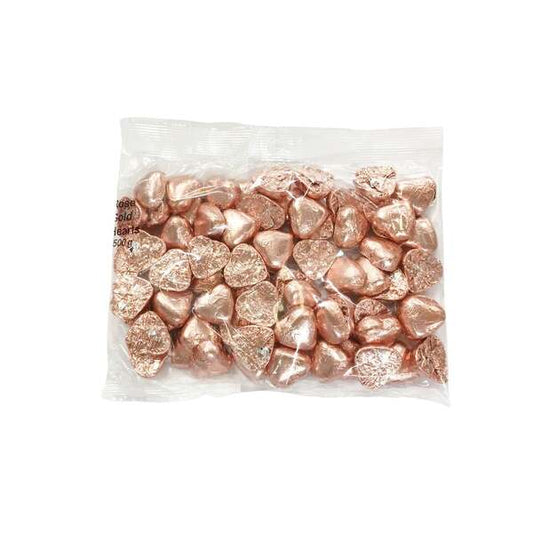 Rose Gold Chocolate Hearts