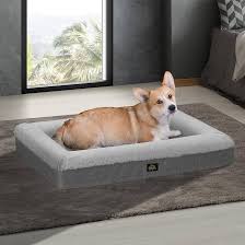 Beige/Black Sponge Dog Bed