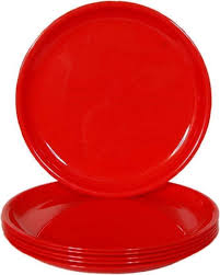 PLATE DINNER RED