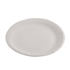 White Paper Plates 50 pk 9"