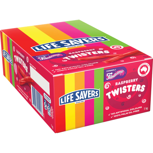 Wonka Raspberry Twister 90pc 1 Kg