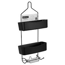 WIRE DELUXE 2 TIER SHOWERCADDY W/ PLASTIC HOLDERS 60CM